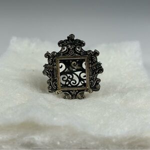 Vintage Sterling Silver Victorian Style Miniature Doll House 925 Picture Frame
